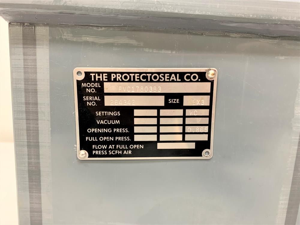 Protectoseal 3" 150# Thermoplastic Resin Pipe-Away Pressure Vent, PVC17803B3